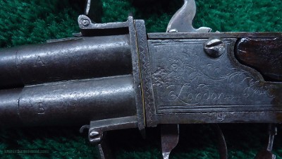 INTERESTING EUROPEAN SWIVEL BREECH FLINTLOCK PISTOL - Image 9 of 12