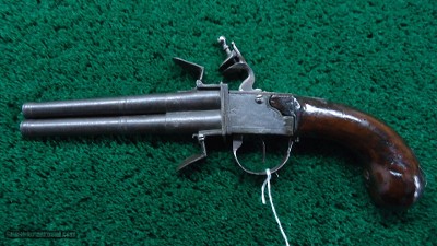 INTERESTING EUROPEAN SWIVEL BREECH FLINTLOCK PISTOL - Image 2 of 12