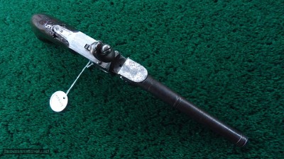 INTERESTING EUROPEAN SWIVEL BREECH FLINTLOCK PISTOL - Image 3 of 12