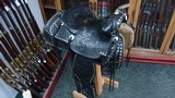BEAUTIFUL BLACK PARADE SADDLE WITH MARTINGALE AND HOLSTER RIG - 5 of 13