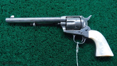 ENGRAVED COLT SINGLE ACTION BLACK POWDER FRAME REVOLVER - Image 2 of 17