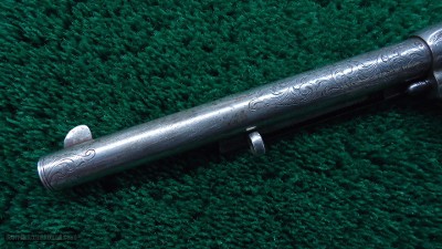 ENGRAVED COLT SINGLE ACTION BLACK POWDER FRAME REVOLVER - Image 10 of 17