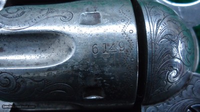 ENGRAVED COLT SINGLE ACTION BLACK POWDER FRAME REVOLVER - Image 14 of 17