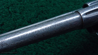 ENGRAVED COLT SINGLE ACTION BLACK POWDER FRAME REVOLVER - Image 7 of 17