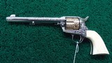 NICKEL AND GOLD ENGRAVED COLT 1ST GEN REVOLVER IN CALIBER 38 WCF - 2 of 19
