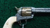 NICKEL AND GOLD ENGRAVED COLT 1ST GEN REVOLVER IN CALIBER 38 WCF - 6 of 19