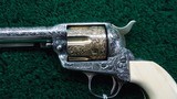 NICKEL AND GOLD ENGRAVED COLT 1ST GEN REVOLVER IN CALIBER 38 WCF - 8 of 19