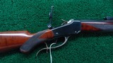 DELUXE WINCHESTER 1885 LOW WALL RIFLE IN CALIBER 25-20 S.S. - 1 of 25
