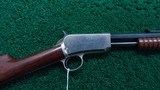 WINCHESTER MODEL 1890 WITH SPECIAL ORDER HALF NICKEL TRIM IN CALIBER 22 SHORT - 1 of 21