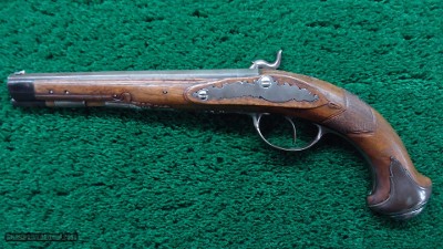 CHRISTOPH KUCHENREITER MARKED PERCUSSION PISTOL IN APPROXIMATELY .50 CALIBER - Image 2 of 10