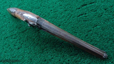 CHRISTOPH KUCHENREITER MARKED PERCUSSION PISTOL IN APPROXIMATELY .50 CALIBER - Image 3 of 10