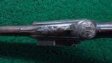 SPANISH MIQUELET GOLD INLAID AND CARVED SPORTING FLINTLOCK OF ABOUT 16 BORE - 9 of 21