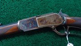 ABSOLUTELY OUTSTANDING DELUXE WINCHESTER MODEL 1876 CASE COLORED RIFLE - 2 of 23