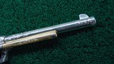 BEAUTIFUL CUSTOM ENGRAVED COLT SAA NICKEL PLATED & GOLD IN CALIBER 45 COLT - 10 of 16
