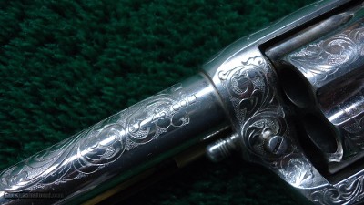 BEAUTIFUL CUSTOM ENGRAVED COLT SAA NICKEL PLATED & GOLD IN CALIBER 45 COLT - Image 9 of 16