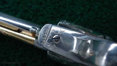BEAUTIFUL CUSTOM ENGRAVED COLT SAA NICKEL PLATED & GOLD IN CALIBER 45 COLT - Image 13 of 16