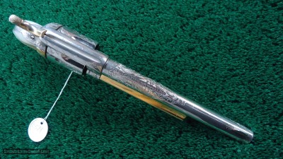 BEAUTIFUL CUSTOM ENGRAVED COLT SAA NICKEL PLATED & GOLD IN CALIBER 45 COLT - Image 3 of 16