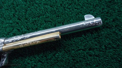BEAUTIFUL CUSTOM ENGRAVED COLT SAA NICKEL PLATED & GOLD IN CALIBER 45 COLT - Image 10 of 16