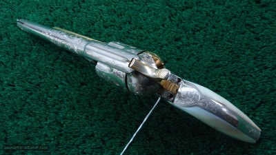 BEAUTIFUL CUSTOM ENGRAVED COLT SAA NICKEL PLATED & GOLD IN CALIBER 45 COLT - Image 5 of 16