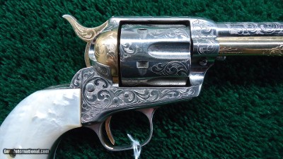 BEAUTIFUL CUSTOM ENGRAVED COLT SAA NICKEL PLATED & GOLD IN CALIBER 45 COLT - Image 6 of 16