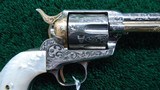 BEAUTIFUL CUSTOM ENGRAVED COLT SAA NICKEL PLATED & GOLD IN CALIBER 45 COLT - 6 of 16