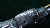 BEAUTIFUL CUSTOM ENGRAVED COLT SAA NICKEL PLATED & GOLD IN CALIBER 45 COLT - 14 of 16