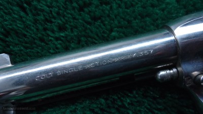 NICKEL COLT 1ST GEN SAA REVOLVER IN CALIBER 357 MAGNUM - Image 6 of 11