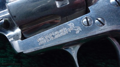 NICKEL COLT 1ST GEN SAA REVOLVER IN CALIBER 357 MAGNUM - Image 8 of 11