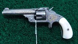 ENGRAVED AND INLAID S&W SINGLE ACTION REVOLVER IN CALIBER 32 IN A KIDDER MARKED CASE - 3 of 19