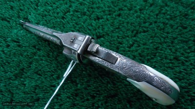 ENGRAVED AND INLAID S&W SINGLE ACTION REVOLVER IN CALIBER 32 IN A KIDDER MARKED CASE - Image 6 of 19