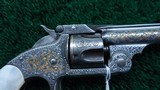 ENGRAVED AND INLAID S&W SINGLE ACTION REVOLVER IN CALIBER 32 IN A KIDDER MARKED CASE - 7 of 19