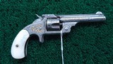 ENGRAVED AND INLAID S&W SINGLE ACTION REVOLVER IN CALIBER 32 IN A KIDDER MARKED CASE - 2 of 19