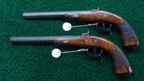PAIR OF F. BAUERNFEIND PERCUSSION TARGET PISTOLS - 2 of 22