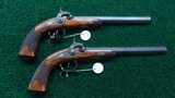 PAIR OF F. BAUERNFEIND PERCUSSION TARGET PISTOLS - 1 of 22
