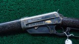 WINCHESTER MODEL 1895 FACTORY ENGRAVED GOLD INLAID IN DESIRABLE CALIBER 405 - 2 of 25