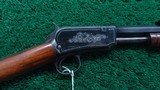 ENGRAVED WINCHESTER MODEL 90 SLIDE ACTION RIFLE CHAMBERED IN 22 WRF