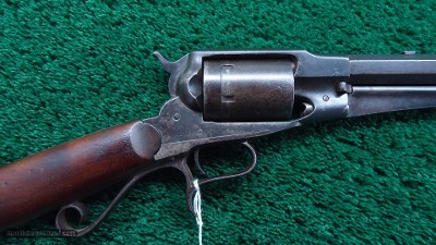 E. REMINGTON & SONS NEW MODEL REVOLVING RIFLE WITH 38 CALIBER RIMFIRE CONVERSION