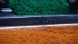 RUGER M77 “FLAT BOLT” BOLT ACTION RIFLE CHAMBERED IN 243 WIN - 13 of 21