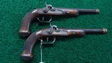 BEAUTIFUL MATCHED PAIR OF LEPAGE PERCUSSION TARGET PISTOLS IN CALIBER 52