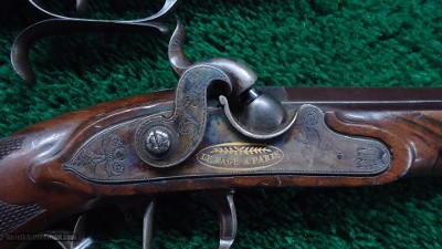 BEAUTIFUL MATCHED PAIR OF LEPAGE PERCUSSION TARGET PISTOLS IN CALIBER 52 - Image 6 of 20