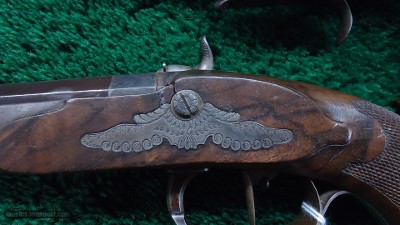BEAUTIFUL MATCHED PAIR OF LEPAGE PERCUSSION TARGET PISTOLS IN CALIBER 52 - Image 8 of 20