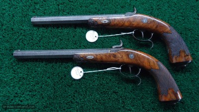 PAIR OF F. BAUERNFEIND PERCUSSION TARGET PISTOLS - Image 2 of 22