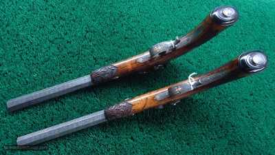 PAIR OF F. BAUERNFEIND PERCUSSION TARGET PISTOLS - Image 3 of 22
