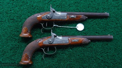 PAIR OF PERCUSSION TARGET PISTOLS