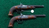 PAIR OF PERCUSSION TARGET PISTOLS