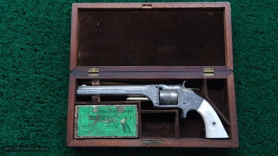 BEAUTIFULLY CASED AND ENGRAVED SMITH & WESSON No.2 ARMY - Image 15 of 16