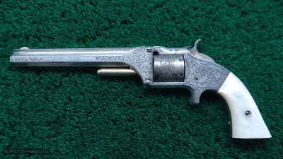 BEAUTIFULLY CASED AND ENGRAVED SMITH & WESSON No.2 ARMY - Image 3 of 16