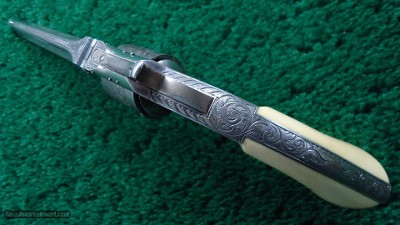CASED NIMSCHKE ENGRAVED PRESENTATION S&W NUMBER 2 ARMY REVOLVER - Image 6 of 20