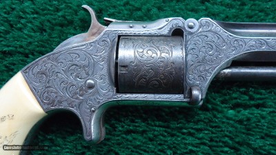CASED NIMSCHKE ENGRAVED PRESENTATION S&W NUMBER 2 ARMY REVOLVER - Image 7 of 20