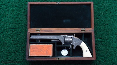 CASED NIMSCHKE ENGRAVED PRESENTATION S&W NUMBER 2 ARMY REVOLVER - Image 19 of 20